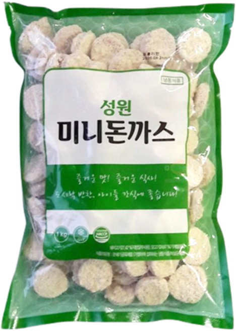 성원 미니돈까스 1KG 에어프라이어 어린이집 급식당 뷔페용 가정용 미니돈가스, 1개