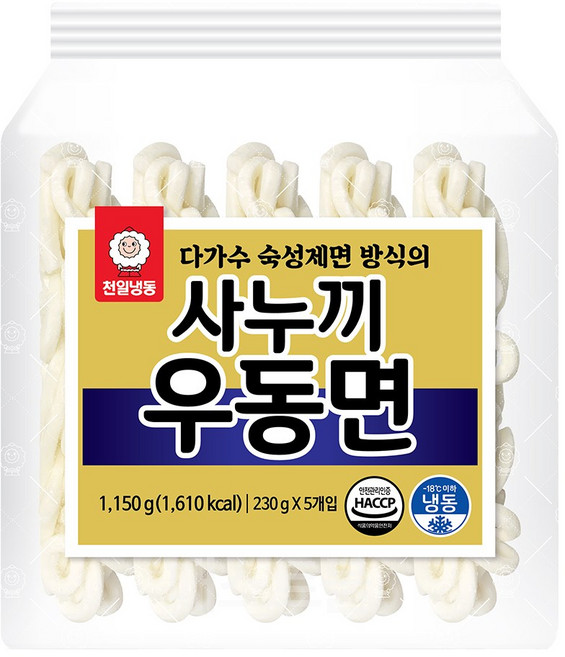 천일냉동 사누끼 우동면 멀티팩, 천일 냉동 사누끼 우동면 5입 1.15Kg 대용량 천일, 1.15kg
