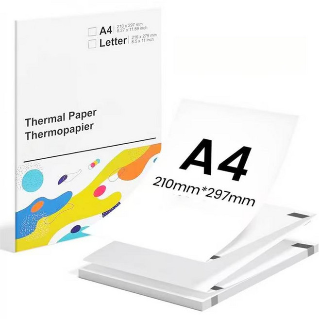 에비크 A4 감열지 감열식 프린터용 열전사 용지 롤용지 접이식 감열용지, 1박스