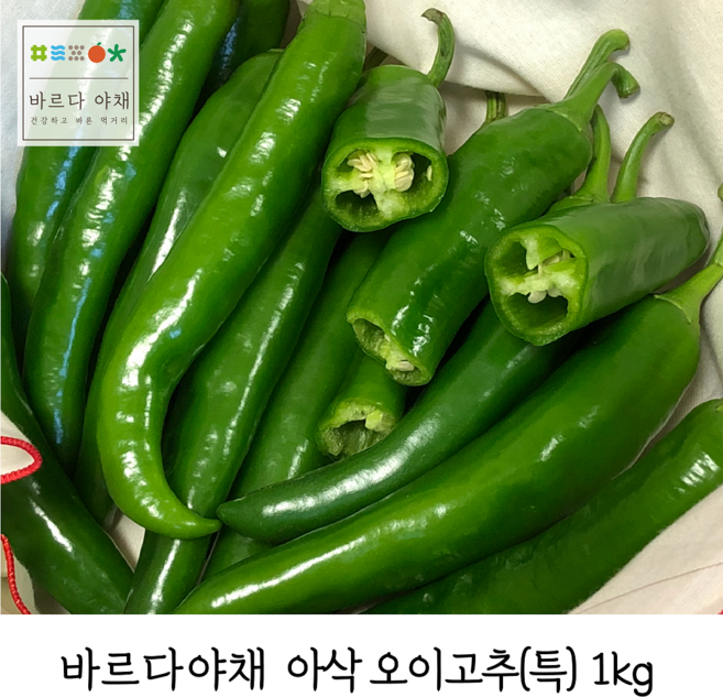 바르다야채 국내산 오이고추 아삭고추 (특), 1개, 1kg