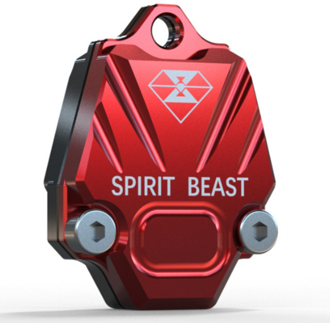 락모터스 오토바이 키케이스 알루미늄 열쇠 키튜닝 바이크 키링 스쿠터 열쇠고리 키커버, 레드블랙, 1개