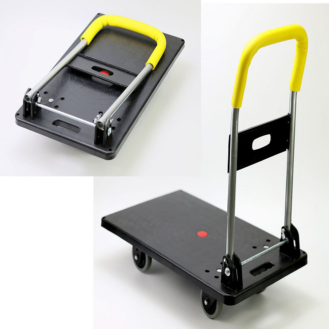 보브온 무소음바퀴 접이식 운반카트 구르마 폴딩 핸들카, 1개