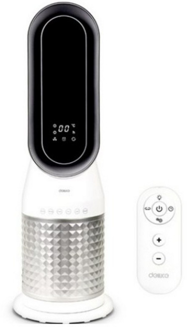 델루체 LED 날개없는 스탠드형 온풍기, DLHR550NK, 화이트
