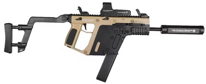 UB 수정탄 듀얼 모드 전동건 5종 젤탄 자동연사 조준경 소음기, Vector, 샌드, 1개