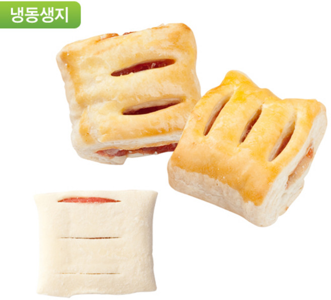 서울식품 냉동생지 맨치트 미니딸기잼파이, 26g, 80개