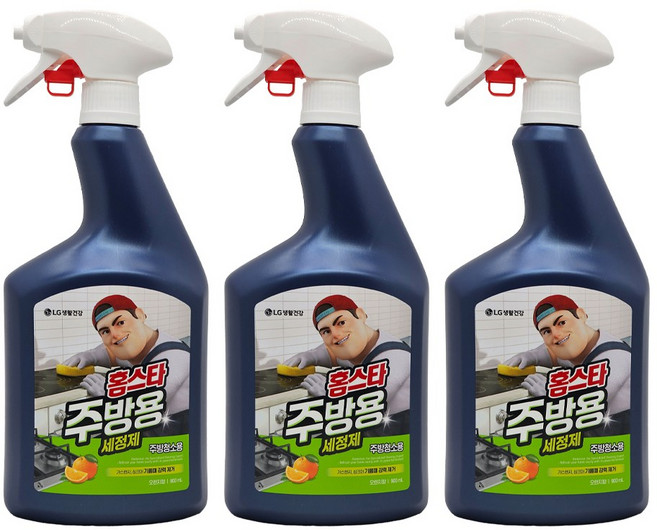 홈스타 맥스프레쉬 주방용 세정제, 3개, 900ml