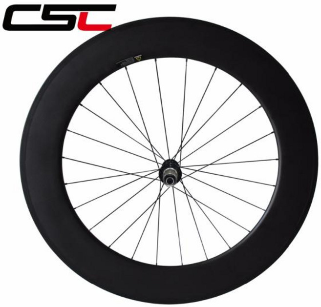 휠셋 단일 전방 또는 후방 휠 25 폭 50mm 60 깊이 13 허브 클린처 관형 카본 로드 바이크, 4) 88mm front tubular, 1개