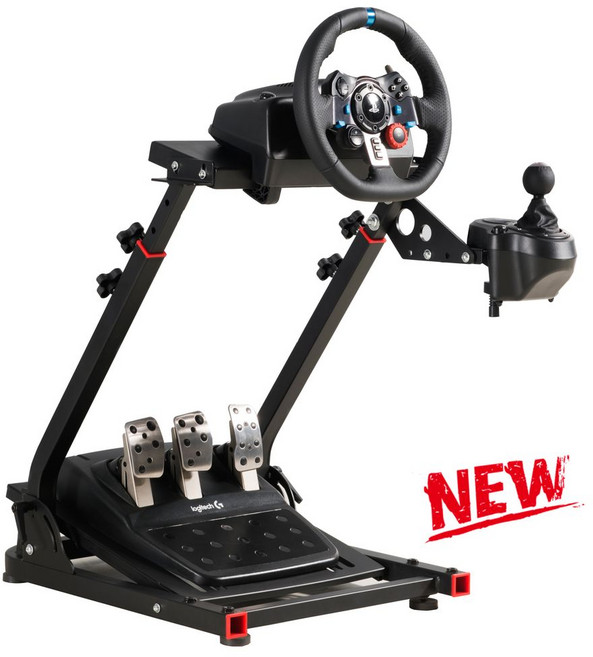 접이식 레이싱휠 페달 운전 게임기 거치대 브래킷, 상세이페이지 참고, 검정색브래킷(기어위치포함)