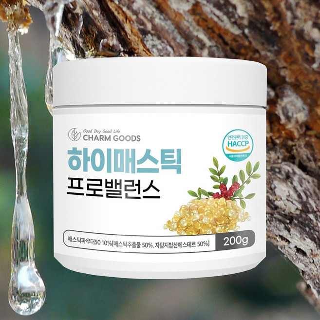 매스틱 분말 가루 하이 매스틱검 그리스 키오스 메스틱 속편한 파우더, 1개, 200g