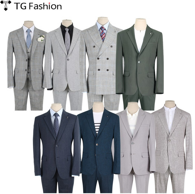 [티지패션 TG패션]슬림핏 봄여름 남성 정장세트 모음 70%할인 95~110사이즈