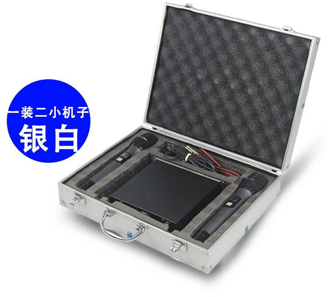 무선 마이크 하드케이스 보관함 알루미늄박스 충격방지 정리함, H. 실버+콘솔, 1개, 상세 내역참고