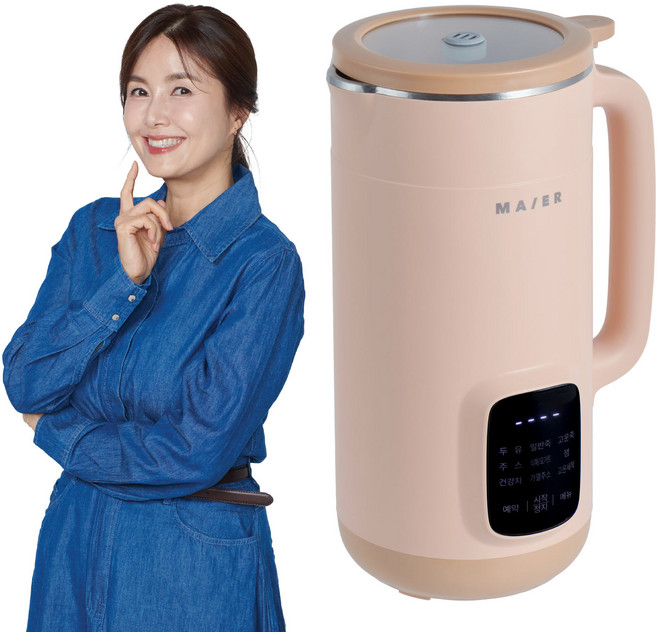 마이어 두유 마스터 칼날 분리 1.5L 대용량 신애라 두유제조기 이유식 죽 식혜 요거트 주스 (MH-MR1504), MR1504(피치)