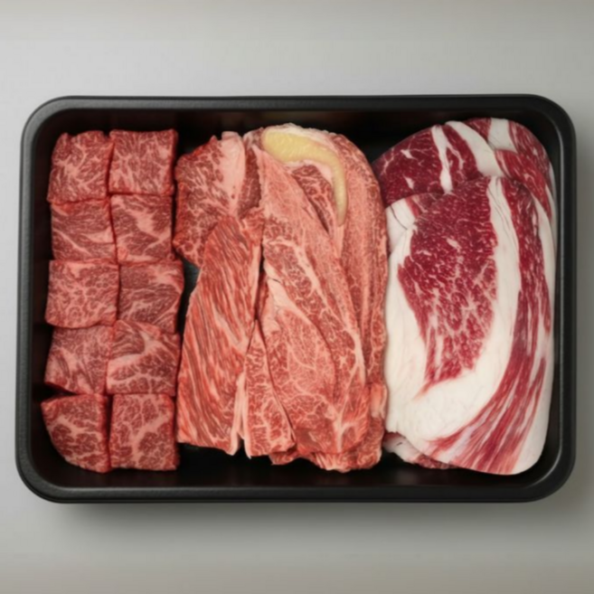 1++ 한우 구이용 모듬세트 소고기, 1개, 600g