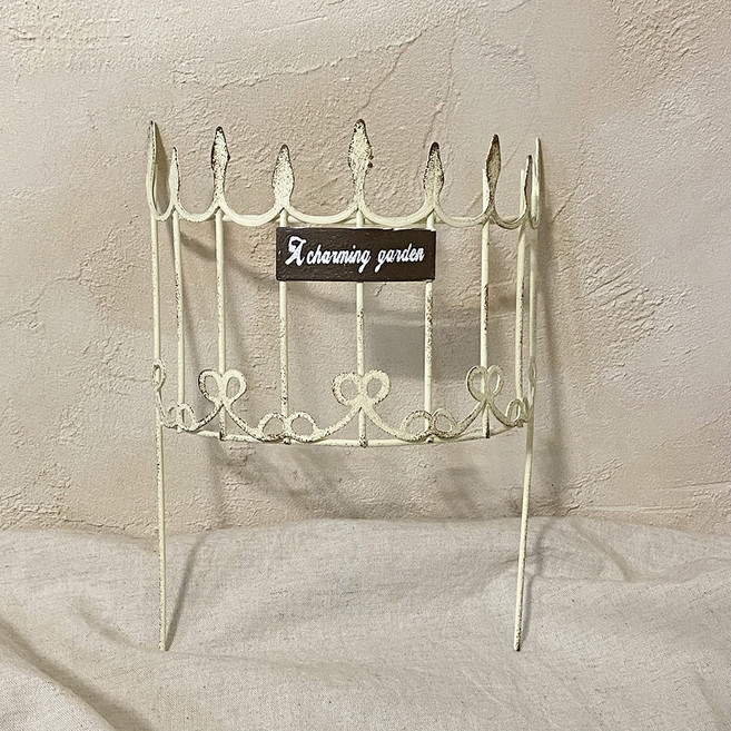 미니 라운드 울타리 화분픽 화분장식 가든픽, 버터