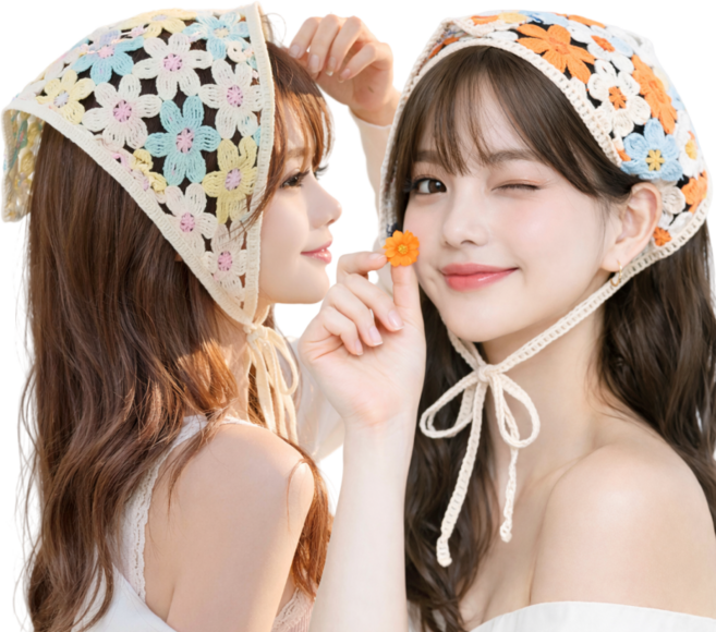 비플로 큐티해 얇고 가벼운 헤어 스카프