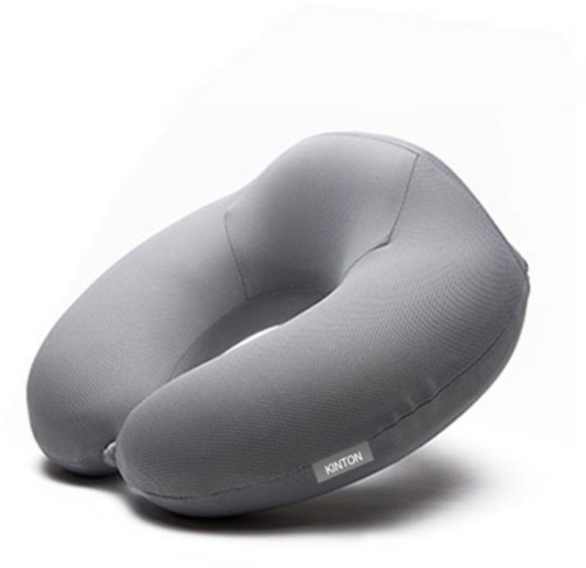 킨톤 여행용 U자 통풍 메모리폼 목쿠션, 그레이