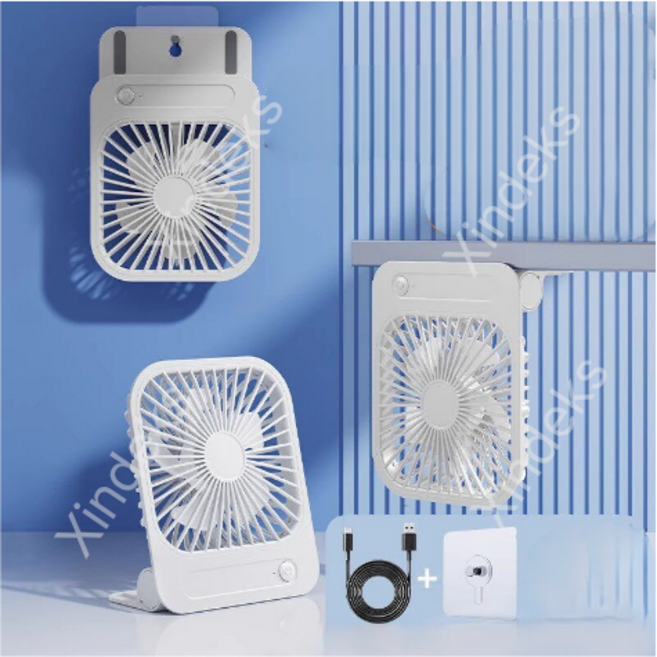 벽걸이형 환풍기 화장실 욕실용 무소음 충전식 무타공 설치 소형 강풍기, 화이트 자석 흡착 6시간 지속, USB