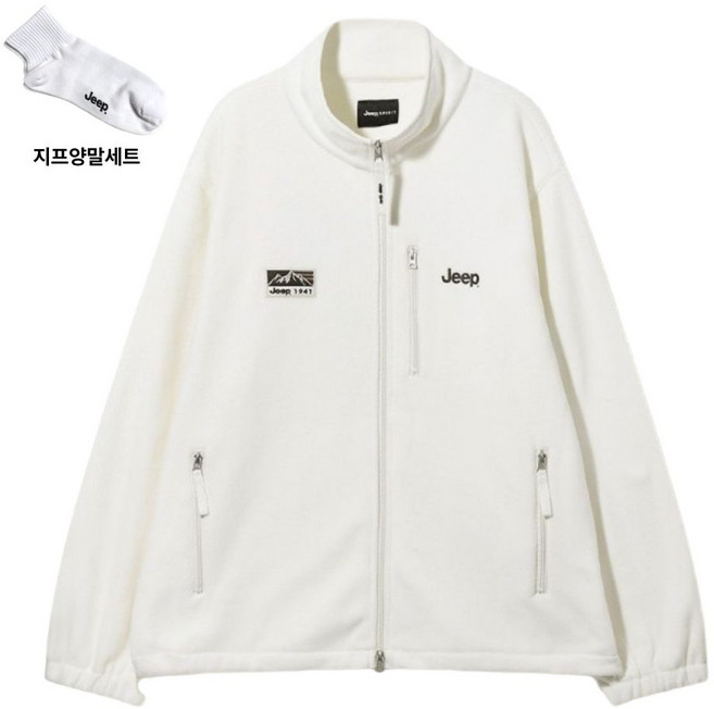 지프 남여공용 커플룩 플리스 2WAY 집업 아우터