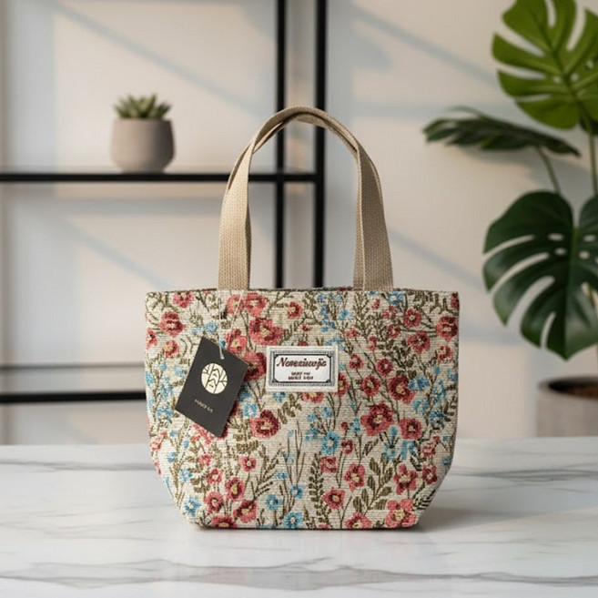 소소한일상 상회 플라워 캔버스 숄더백 린넨 데일리 에코 토트백