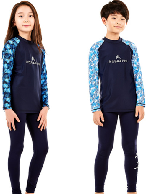 아쿠아리우스 아동 주니어 래쉬가드 상하 세트 AQPL_001