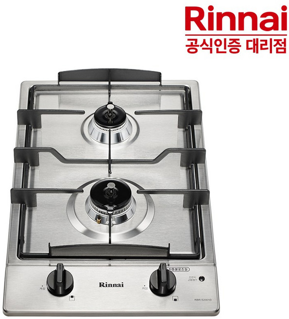 린나이 빌트인 쿡탑 가스레인지 2구 방문설치, 배송만 요청, LNG, RBR-S2001D