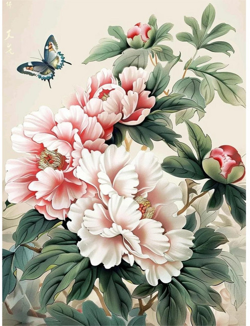 모란꽃 나비 부귀재물 조각퍼즐 목단화 필무렵 행운 복 찾아오는 풍수지리 직소퍼즐 어르신 효도선물 300 500 700 1000 1500피스, 500피스(퍼즐유액없음), 모란꽃 나비 부귀재물 선택04, 1개