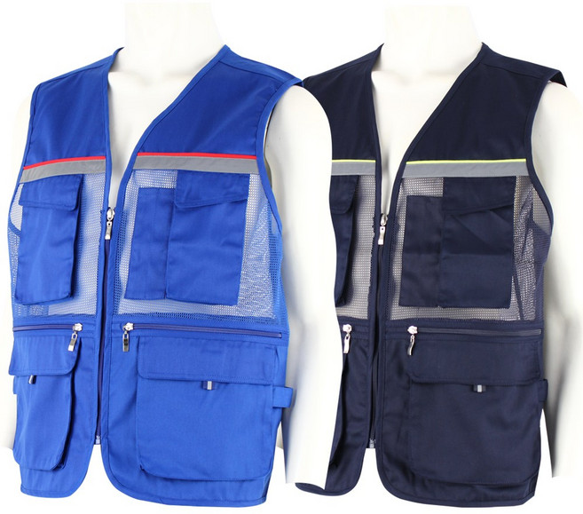 2장 여름 남성 망사 작업복 조끼 배달 등산 7컬러 M~6XL 빅사이즈 B2393