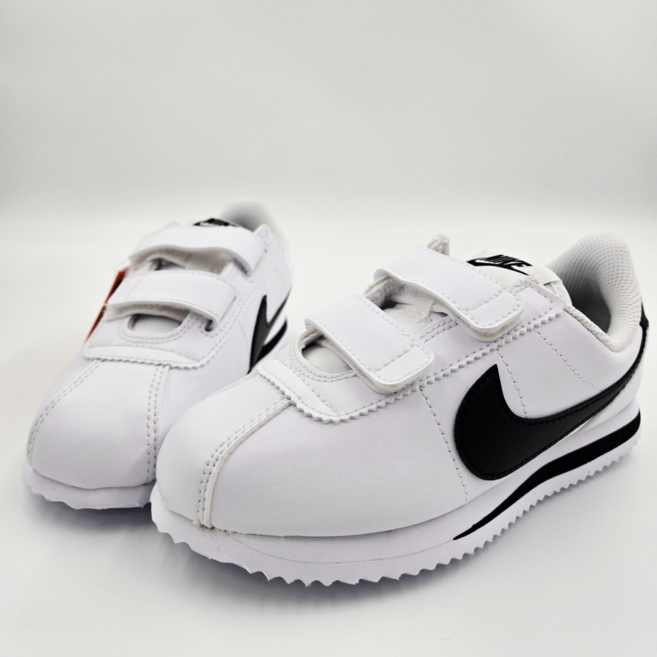 나이키 키즈 운동화 편안한 밸크로 초등학생 흰검 주니어 스니커즈 주머니 증정