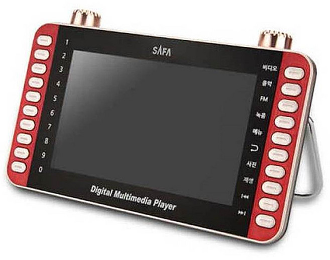 사파 효도비디오7인치 PMP-50 USB/SD LED영상플레이어, 레드