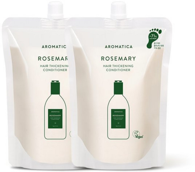 아로마티카 로즈마리 헤어 씨크닝 컨디셔너 리필 500ml x 2개