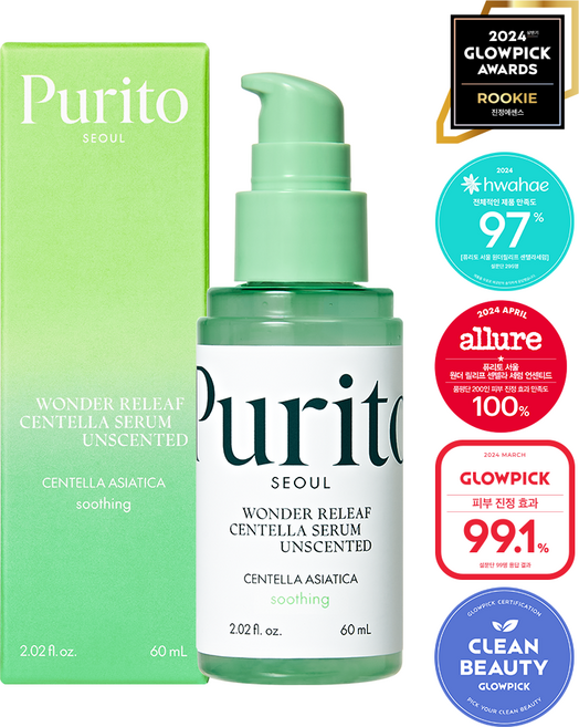 퓨리토서울 원더 릴리프 센텔라 세럼 언센티드, 1개, 60ml