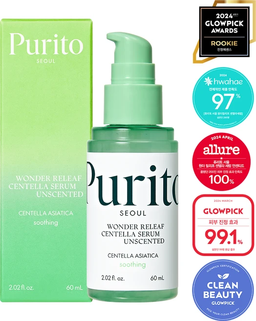 퓨리토서울 원더 릴리프 센텔라 세럼 언센티드, 1개, 60ml - 쿠팡
