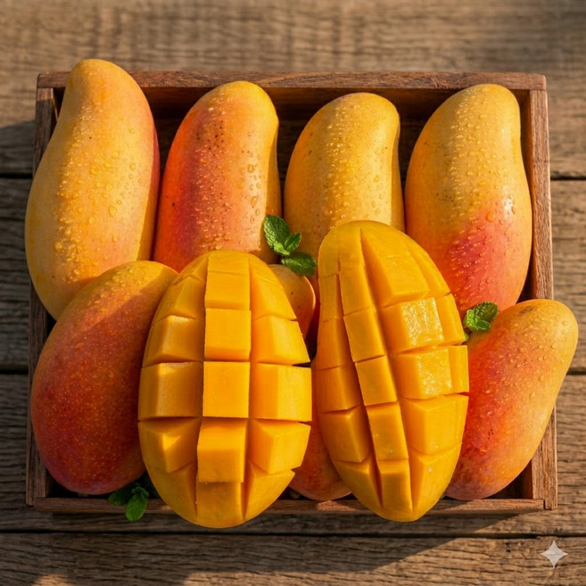 당도선별 초고당도 마하차녹 무지개 망고, 1박스, 2KG