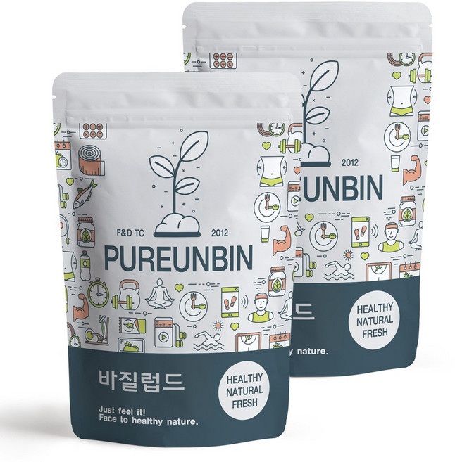 푸른빈 바질 럽드 향신료, 2개, 500g