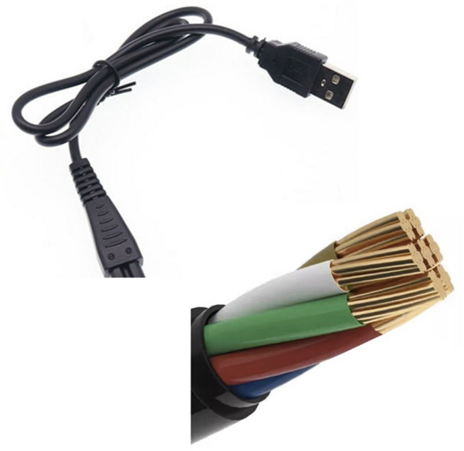 와이케이몰 파테크 한일전자 베이비 프로 PC-D660 전용 충전 USB 케이블 휴대용 차량용 충전기 이발기, 1개