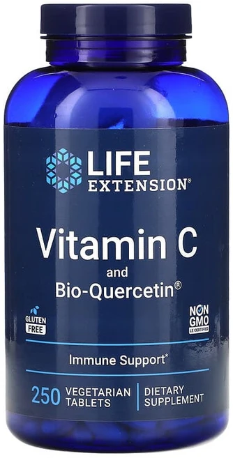 Life Extension 비타민C 및 Bio-Quercetin 베지 정제 250정 Extension (라이프 익스텐션), 1개 - 쿠팡