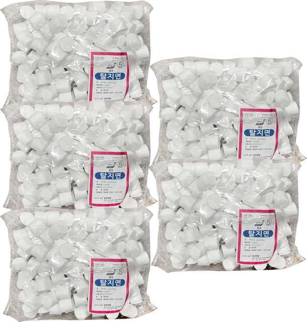 성진 필터형 압축 슬라이스볼 탈지면 5호(대) 450g, 5개, 1개입
