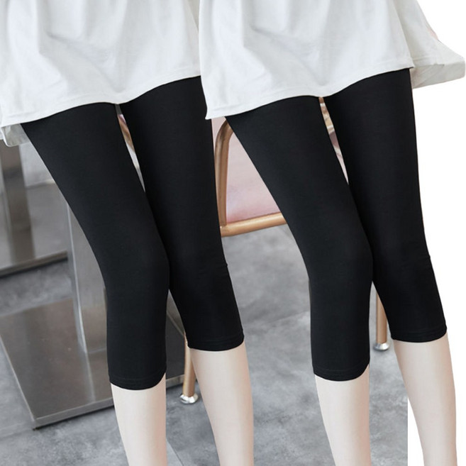 베르슈어 하이웨스트 슬림핏 빅사이즈 스판 레깅스 2종