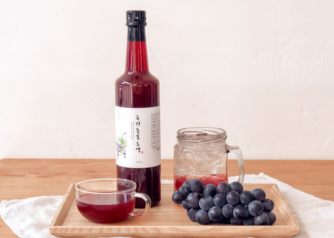 섬바다 유기농 포도차 포도청 유자차 수제 무농약 750ml, 1개, 1개입