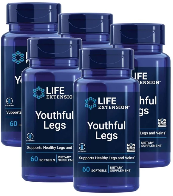 라이프 익스텐션 유스풀 레그 소프트젤 Life Extension Youthful Legs, 5개, 60정 - 쿠팡
