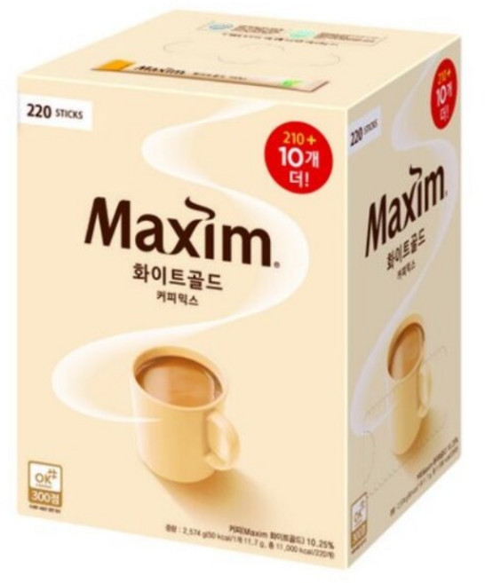 맥심 화이트골드 커피믹스, 11.7g, 220개입, 1개