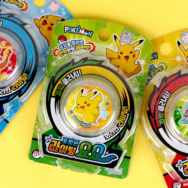 비브랜드 포켓몬 라이팅 요요 LED 캐릭터 어린이 장난감 랜덤발송