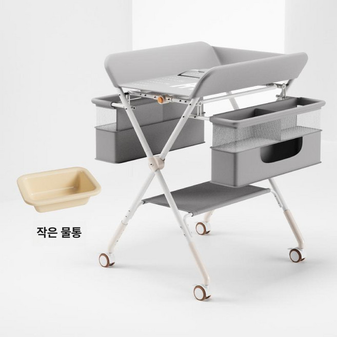 데이희 기저귀갈이대 기저귀교환대 출산선물 아기모빌, 그레이 2단 B