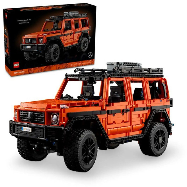 Home&brick LEGO 42177 賓士G500 PROFESSIONAL Line 樂高積木模型, 詳見包裝, 1個, 橙色