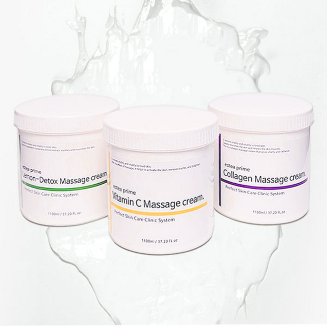 NEW 에스테아 마사지크림1100ml (비타민C 콜라겐 레몬디톡스) 세가지 타입-사은품 팩도구증정, 1개, 1.1L