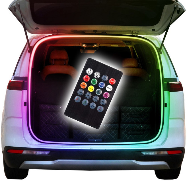 자동차 트렁크 RGB컬러 식빵등 DIY LED바 무드등 면발광 배선형, blt12식빵등-배선, 1개
