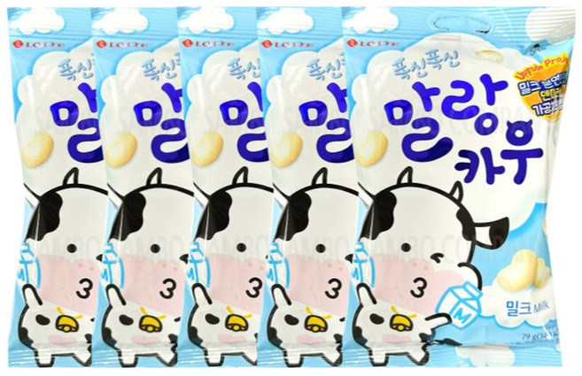 푹신푹신말랑카우밀크맛 말랑카우밀크 79g 5개 cha+47940nr, 1개