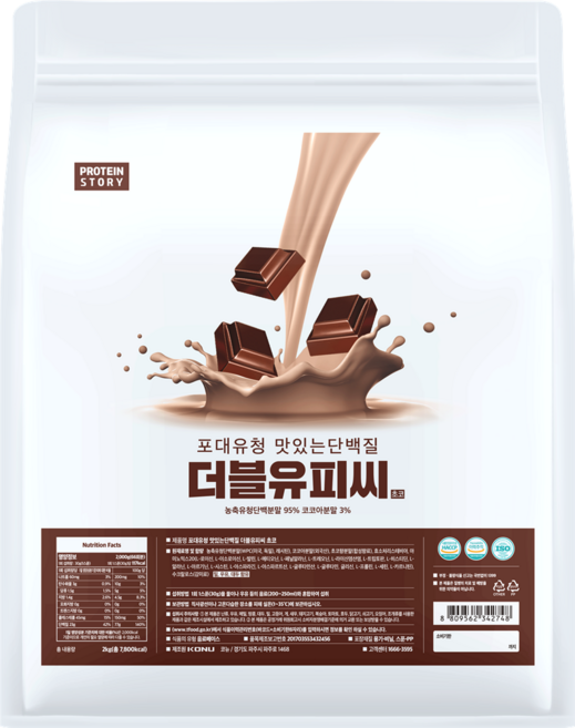 프로틴스토리 포대유청 맛있는단백질 WPC 초코 2kg, 1개