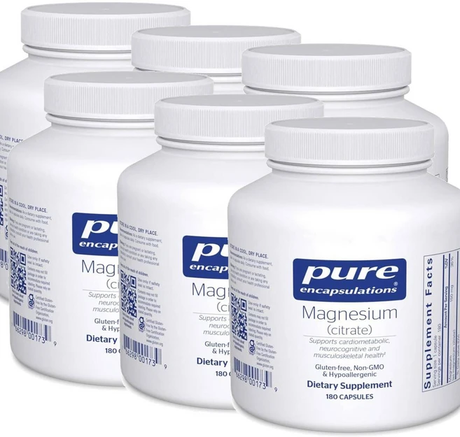 퓨어인캡슐레이션 마그네슘 (시트레이트) 캡슐 Pure Encapsulations Magnesium (Citrate), 180정, 6개 - 쿠팡