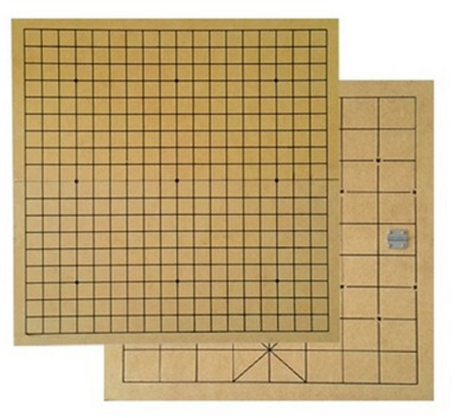 [아주문구도매상] 인효go board 비닐포장 접이식바둑 바둑판 장기판 바둑 장기겸용, 1개